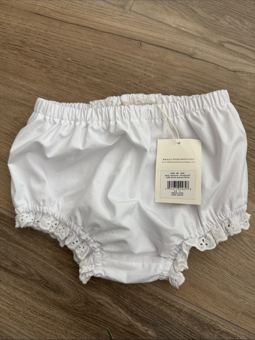 The Beaufort Bonnet Company White Eyelet Bloomer - Kids - Picture 4 of 5